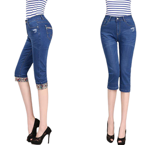 Pantalones cortos Capri de Ciclismo de verano para mujer, pantalones cortos transpirables para gimnasio con decoración de logotipo, pantalones de ciclismo, pantalones ajustados para Fitness - Product Image 4