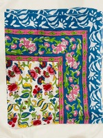 Sarongs de algodón suave con estampado de bloques grandes para mujer Vintage Stylesh Bohemian Beach Sarong Warps Boho Cotton Neck Head Warp Holiday