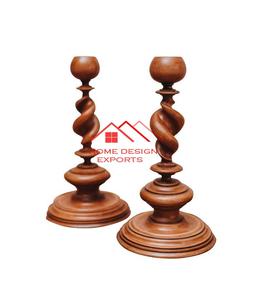 Bougeoir de décoration de table de vente chaude pour la maison hôtel salon café décor dernière conception bougeoir en bois de manguier - Product Image 5