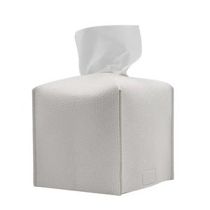 Napkin Storage Leather Hotel Tissue <b>Box</b> With Logo Embossing Restaurant Holder <b>Personalised</b> LBTC-0036C - Product Image 1