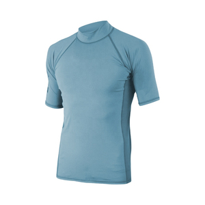 2025 nuevo logotipo personalizado etiqueta privada en blanco para hombre manga corta surf natación ScubaDiving traje de baño Top camisas Rash Guard - Product Image 3