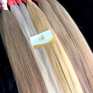 El mejor precio en extensiones de cabello humano a granel de Vietnam Ventas al por mayor Cabello virgen crudo Textura recta Estilo de lujo 100g - Product Image 1