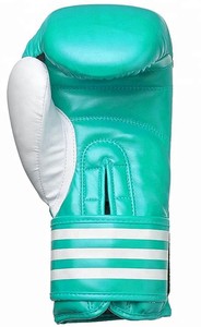 Gants de boxe professionnels personnalisés en usine cuir PU souple peau de vache blanc bleu Logo personnalisé pour MMA Offre Spéciale Protection de l'équipement de boxe - Product Image 4