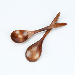 Cucharas Pequeñas de Madera Natural con Mango Largo de 7 Pulgadas/18x4.4 cm para Mezclar Café, Miel, Leche y Té - Product Image 2
