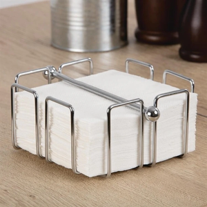 Porte-mouchoirs en acier inoxydable Rectangles Comptoir rond Porte-mouchoirs en papier de cuisine en acier inoxydable Prix supérieur - Product Image 2