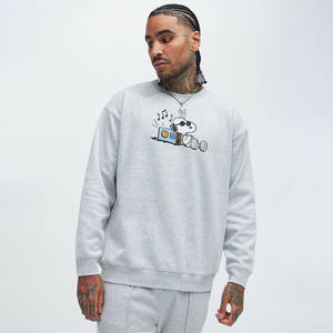 Sweat-shirt personnalisé avec logo imprimé 2025, 100% coton, surdimensionné, imprimé à la demande, col montant, pour adultes - Product Image 2