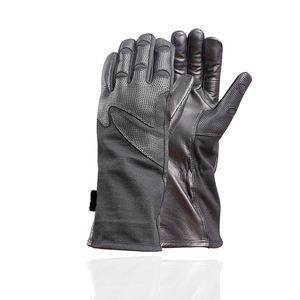 Gants de sécurité pour pilote Saga Green de haute qualité, en cuir de vache et coque en Kevlar, poignet élastique, pouce droit, soudés TIG - Product Image 5
