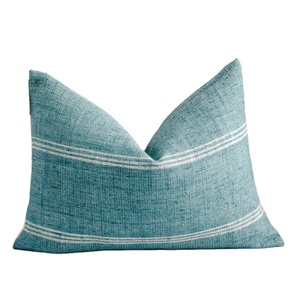 Profesional hecho a mano 100% Fundas de cojín Kilim de lana de lujo ligero patrón de rayas geométricas cuadradas indias para uso doméstico - Product Image 1