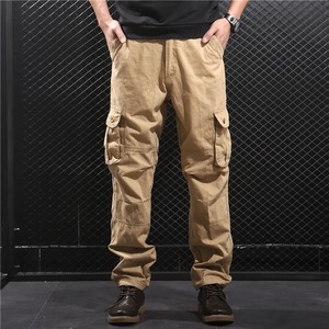 Pantalones cargo de mezclilla de algodón 100% para hombre, ropa de calle de alta calidad, pantalones vaqueros lavados con cremallera recta - Product Image 2