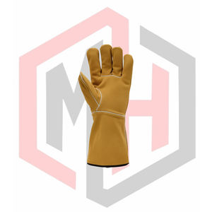 Gants de soudage en cuir de vachette résistants à la déchirure, anti-coupure, antistatiques, résistants au feu, robustes et durables, 11 oz, vente en gros - Product Image 2