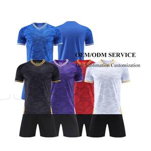 American hot selling 100% Polyester Fabric <b>Soccer</b> Jersey breathable quick dry <b>products</b> customized logo print Jersey print - Product Image 3