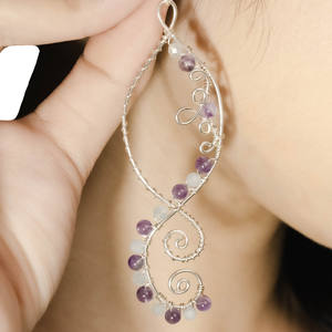 Pendientes de Piedras Preciosas Grandes beGems, los Más Vendidos del 2025, para Mujer, Joyería Artesanal de Fantasía, Accesorio de Moda Elegante, Venta al por Mayor - Product Image 1