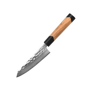 2025 nouveauté personnalisable en gros ODM damas acier inoxydable 5 pièces dentelé bleu Steak Chef couteaux lame en acier au carbone - Product Image 3