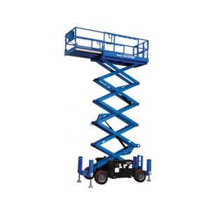 Plataforma elevadora de tijera para terreno áspero barata de 26 pies a 32 pies a la venta Plataforma aérea resistente para trabajo al aire libre - Product Image 2