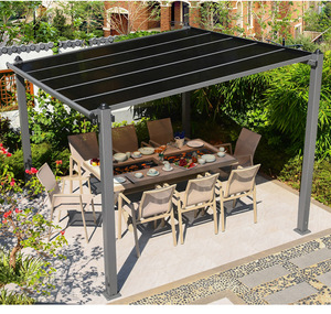 Pergola de jardin en alliage d'aluminium de qualité supérieure, style chinois moderne, pavillon extérieur de luxe pour villa, vente en gros - Product Image 5