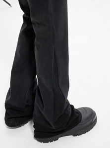 Custom Drop Ship Stock Street Wear Stock <b>Men</b> <b>High</b> <b>Waist</b> Stacked Flare <b>Jeans</b> Pants - Product Image 4