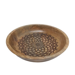 Cuencos para mezclar de madera de bambú hechos a mano de Color Natural de alta calidad Forma redonda Premium con diferentes tamaños para fiestas - Product Image 1