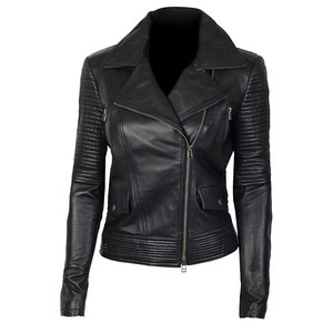 Chaqueta de cuero para mujer hecha en fábrica para ropa de invierno Diseño OEM de calidad superior Chaqueta de cuero para mujer de tamaño adulto - Product Image 2