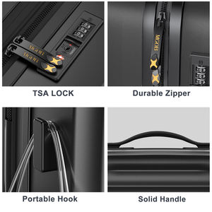 Venta al por mayor ABS PC 20 24 28 pulgadas Carry on Travel <span class=keywords><strong>Ruedas</strong></span> de gran capacidad Asas blandas Portátil Durable Hombres Mujeres Maleta Equipaje - Product Image 2