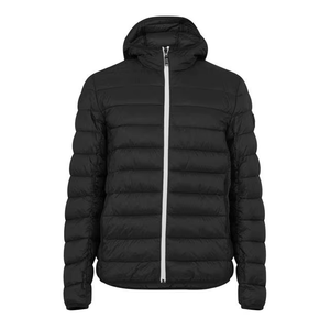 Veste matelassée chaude en tricot respirant à capuche et fermeture éclair de style vintage, grande taille, imperméable, streetwear avec logo personnalisé OEM - Product Image 1