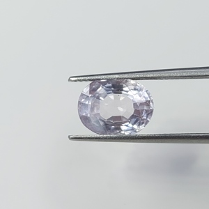 Bague Lalas de qualité supérieure, saphir blanc naturel à 100 %, chauffé, taille ovale, 4,60 carats, pierre de naissance de septembre, taille TH, certifiée - Product Image 1