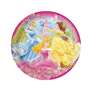 Platos Desechables de Papel para Fiesta de Princesas, 23 cm, 10 Unidades, Vajilla para Fiesta de Cumpleaños Infantil - Product Image 2
