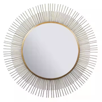 Miroir mural en métal de haute qualité au design moderne et artistique, cadre artisanal haut de gamme, personnalisable, durable, unique, respectueux de l'environnement, idéal pour les mariages