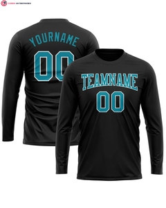Camiseta de manga larga de Color Azul Marino-dorado antiguo personalizada, camiseta de 100% algodón con logotipo impreso en la parte delantera, diseño informal de saludo al servicio - Product Image 5