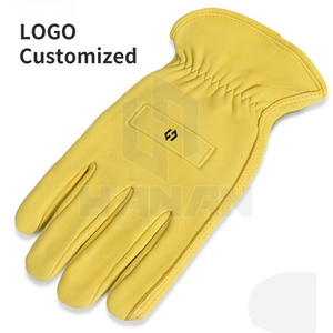 Los guantes de trabajo de cuero de seguridad más vendidos, protección resistente para trabajos industriales y de construcción - Product Image 3