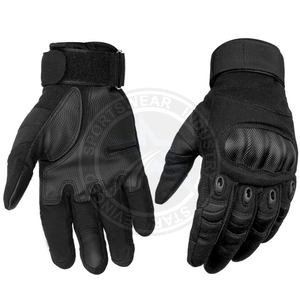 Gants tactiques en nylon noir à demi-doigts en gros pour hommes et femmes, logo personnalisé, écran tactile, imperméables, coupe-vent, anti-impact, antidérapants - Product Image 5