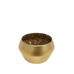Vente en gros bougeoir votif en fer et perles couleur or bougeoir au design de luxe pot à bougies pour fête noël décoration intérieure - Product Image 2