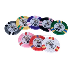 Customisable 14gm Casino-Quality Clay Poker <b>Chip</b> with Unique Colour and Logo Inlay for Your <b>Tray</b> - Product Image 3