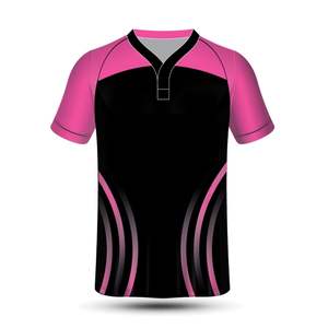 เสื้อกีฬารักบี้แขนสั้นสำหรับเยาวชนผู้ใหญ่เสื้อรักบี้ซับลิเมชันแบบแห้งเร็วงานตามสั่ง - Product Image 1