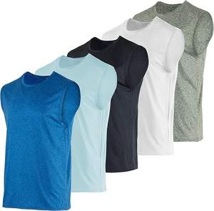 Ventes directes d'usine hommes décontracté tricoté débardeur coton/fibre de bambou 3D broderie 160g séchage rapide léger confortable - Product Image 6