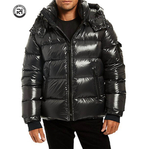 Veste matelassée streetwear personnalisée design matelassé surdimensionné avec col montant logo avant style hivernal audacieux - Product Image 1