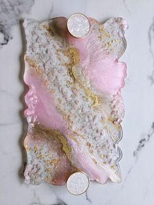 Bandeja de servicio de epoxi de resina hecha a mano COOLEST, elementos esenciales de cocina únicos para el hogar, restaurante, Hotel, servicio decorativo Tra - Product Image 3