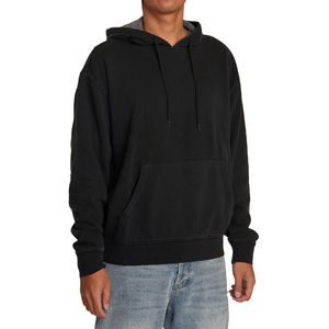 Wholesale 100% Cotton Pullover <b>Hoodies</b> for <b>Men</b> Winter <b>Fleece</b> Custom Logo Solid Pattern Print Hooded Thermal-OEM Service - Product Image 2