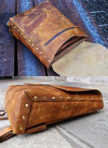 Bolsa para portátil de cuero de grano completo Executive Heritage con diseño elegante y compartimentos espaciosos - Product Image 5