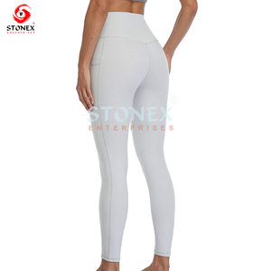 Mallas ajustadas sin costuras de cintura alta con estampado personalizado para mujer, pantalones de Yoga deportivos con realce, mallas estampadas personalizadas sólidas - Product Image 3