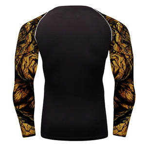 Camiseta Deportiva de Compresión de Manga Larga para Hombre, Transpirable, de Secado Rápido, con Estampado, para Gimnasio, Tejido de Poliéster/Nailon, de Alta Calidad, 2026 - Product Image 4