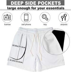 Short de gymnastique d'été réversible en maille à séchage rapide pour hommes - Product Image 4