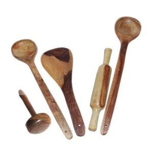 Juego de cuchara para servir comida de madera de diseño maravilloso Juego de cuchara para cocinar comida de forma personalizada de calidad de lujo de Home Arts - Product Image 3