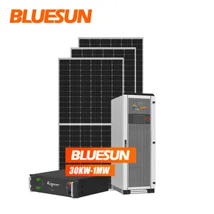 Bluesun uso domestico 10 kw 20 kw 30 kw sistema solare off grid 15 kva 20 kva 30 kva sistemi di energia solare ibridi