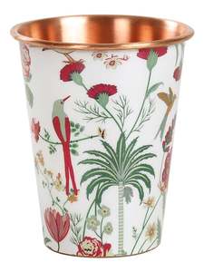 Printed Pure <b>Copper</b> <b>Wine</b> <b>Glass</b> with Abstract Colorful Hand Painted Patterns Reusable & Eco-Friendly for Restaurant and Cafe Use - Product Image 4