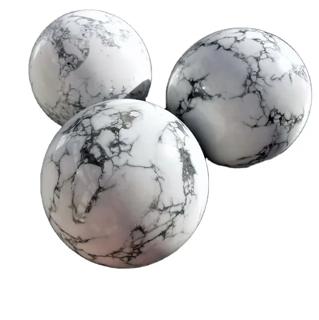Sfere di cristallo di Howlite lucidate naturali sfere di sfere di Howlitengemstone di alta qualità in vendita acquista Online da SOHA AGATE