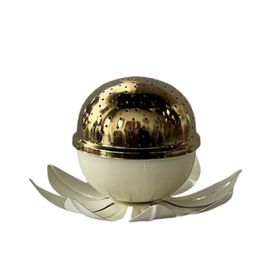 Brûleur d'encens Bakhoor blanc de conception merveilleuse pour l'arôme de la pièce, parfum exclusif, qualité artisanale, bois durable - Product Image 2