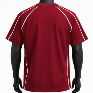 Camiseta Deportiva para Hombre de Secado Rápido, Transpirable, de Poliéster, para Correr y Gimnasio, con Ribete en Contraste, Manga Raglán, Ropa Deportiva Personalizada - Product Image 2