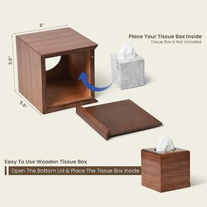 กล่องทิชชู่ไม้มะม่วงที่ทำขึ้นอย่างสวยงามพร้อมรูปลักษณ์และสัมผัสแบบดั้งเดิมสำหรับร้านอาหารโรงแรมและบ้านในราคาที่ถูกที่สุด - Product Image 4