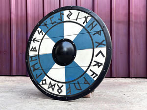 Comprar Escudo Guerrero Medieval Escudo vikingo de madera Escudo redondo Pintado Vikingo Mejor calidad Para la venta a mano MARICLES - Product Image 3