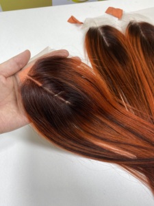 Fermeture de racine foncée 2*4 2*6 faisant des perruques femme noire Extensions de cheveux Machine trame faisceaux haut de gamme qualité cheveux humains - Product Image 4